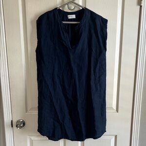 Allen Allen Deep Blue Sleeveless Top